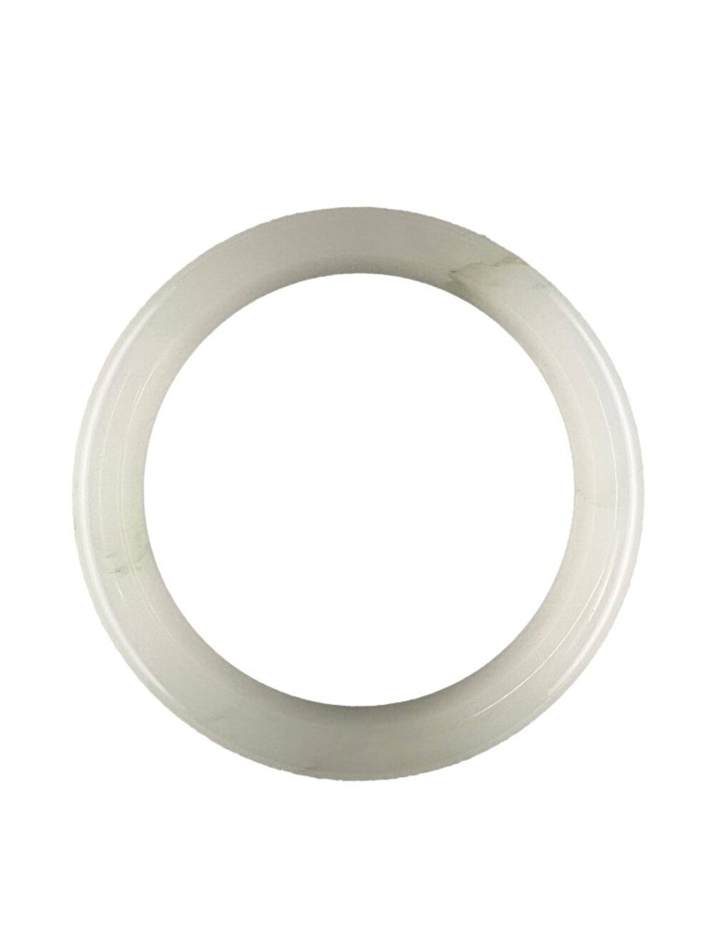 Natural Tianshan White Jade Bangle Bracelet 61mm ID 50.01g 13mm Width